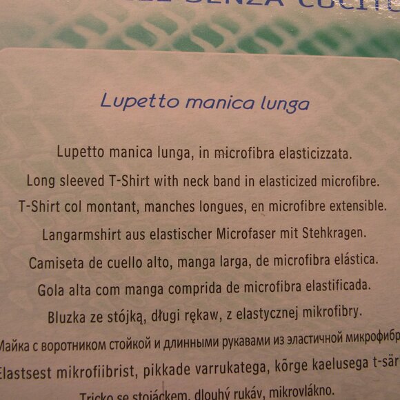 BELLISSIMA Made in Italy White Turtleneck Shirt Pullover---L/XL--BNIB - Picture 3 of 6